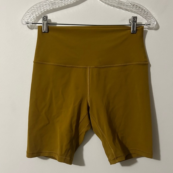 lululemon athletica Pants - Lululemon Mustard Yellow Biker Shorts